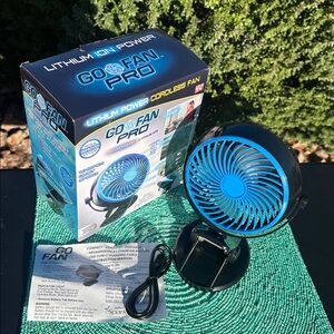 Go Fan Plastic Cordless Rechargeable Fan-brand new/never used-originally packed.